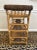 1970s Vintage British Colonial Rattan, Wicker & Cane Etagere Shelf With Leather Bindings For Sale - Image 5 of 17