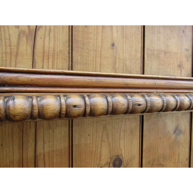 Wood 1760s Unique Antique English Country House Georgian Yellow Pine Dresser Back For Sale - Image 7 of 7