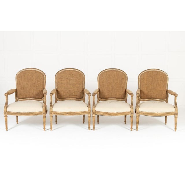 19th Century French Giltwood Armchairs, Set of 2 For Sale - Image 13 of 14