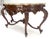 Regency Revival Heavily Fine Carved Stretcher Base Marble Top Console Table MINT For Sale - Image 4 of 18