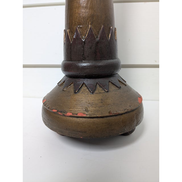 Gold Mid 20th Century Brown Patina Decorative Finial For Sale - Image 8 of 9