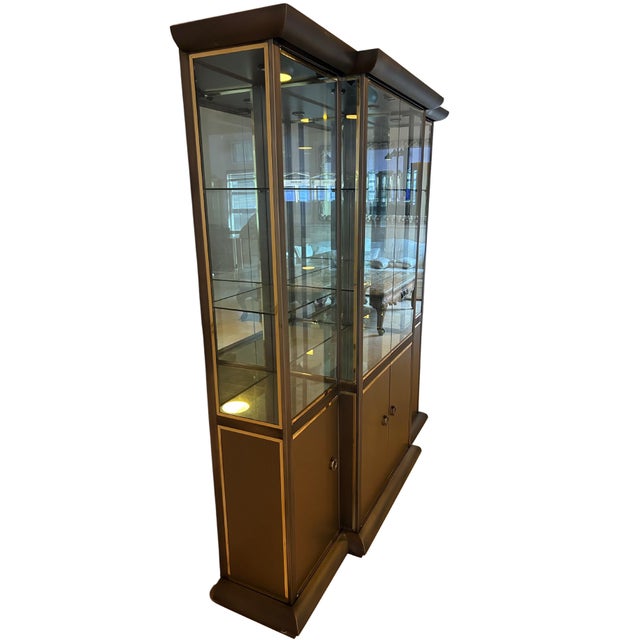 Metal Late 20th Century Design Institute America 3 Part Display Cabinet For Sale - Image 7 of 10