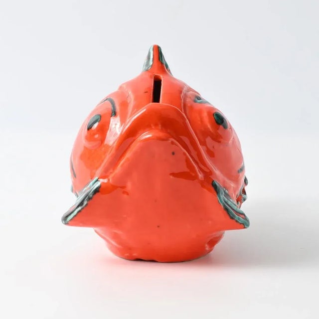 Orange and Green Fish Money Box from Italica Ars, 1970s For Sale - Image 11 of 13