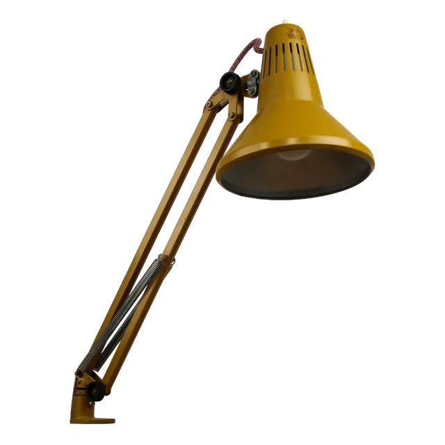 Brown Adjustable Achitect Table Lamp by Tep, 1970s For Sale