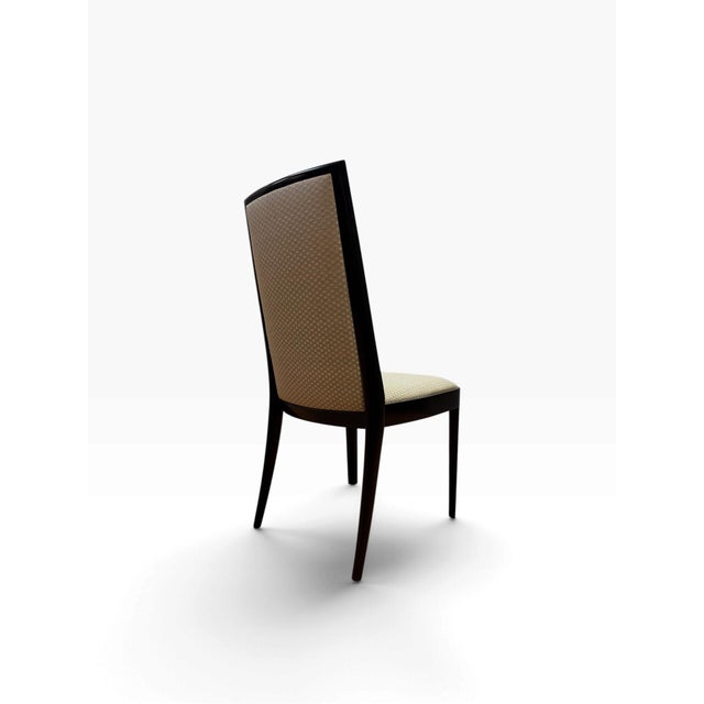 Cream Contemporary High-Back Flare Dining Chairs - Set of 8 For Sale - Image 8 of 11