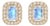 Rainbow Moonstone Studs | Dainty Gemstone Statement Halo Cluster Studs | June Birthstone Studs - A Pair For Sale