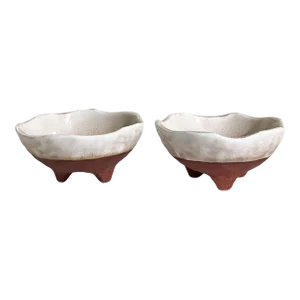 Vintage Set of Two Chinoiserie Ceramic Bowls