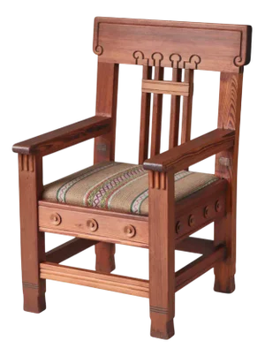 Art Nouveau Pinewood Artist´s Chair by Siegfried Wagner & Jens Peter Dahl-Jensen, Denmark, 1910s