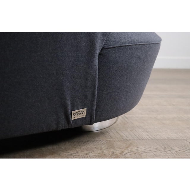Vintage Serpentine Sofa in Velvet by Vladimir Kagan, 1999 For Sale - Image 16 of 17