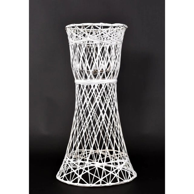 Set of 5 Russell Woodard Spun Fiberglass White Plant Stand Garden Planters For Sale - Image 11 of 12