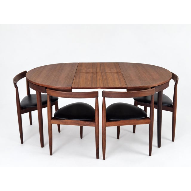 Hans Olsen Round Extendable Dining Table and Chairs in Teak by Hans Olsen for Frem Røjle, Denmark, 1960s, Set of 5 For Sale - Image 4 of 18