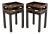 Japanese Gilt & Lacquer Tray Top Side Tables, Pair For Sale