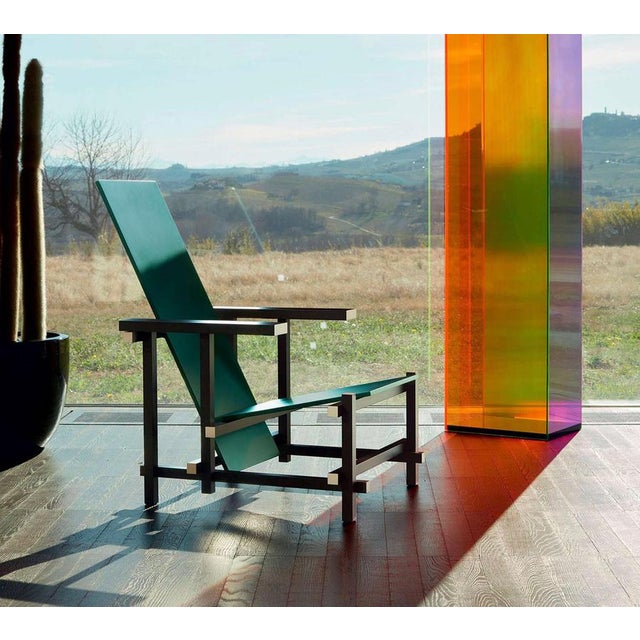 Black and Blue Armchair by Gerrit Thomas Rietveld for Cassina For Sale - Image 13 of 14