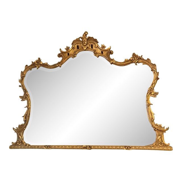 Grand Gilt Mantle Mirror For Sale