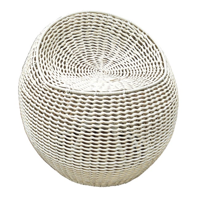 Palecek Outdoor Open Weave Swivel Stool For Sale