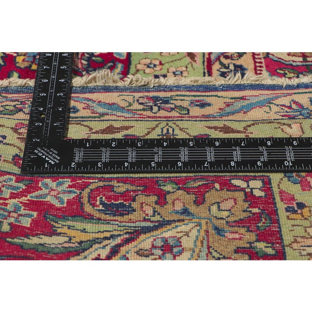 Textile Vintage Persian Kerman Rug, 11'04 X 15'10 For Sale - Image 7 of 10