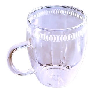 1960s Rare- 10 Vintage Schott Mainz Jena Glass Clear Delicate Coffee/ Tea Cups For Sale