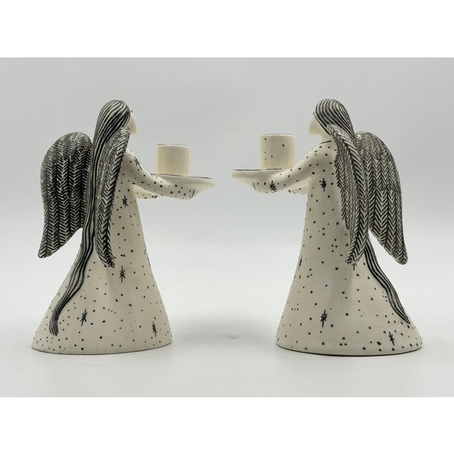 Emilia Castillo Angelical Silver & Porcelain Candleholders, Mexico, 1996 For Sale In Los Angeles - Image 6 of 18