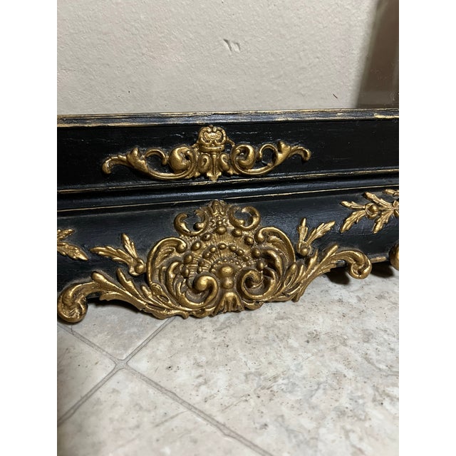 18th Century, Louis XV Style Frame. Black and Gilded Gold wood frame. Measure about 20” x 26” on the outside The Inside...