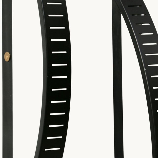 Large Semi-Circular Wall Lights in Black Lacquered Metal and Translucent Acrylic Glass, France, 1980s, Set of 2 For Sale - Image 3 of 5