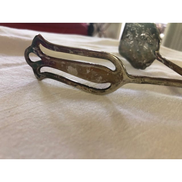 Mid 20th Century Silver-Plate Dessert Tongs For Sale - Image 4 of 7