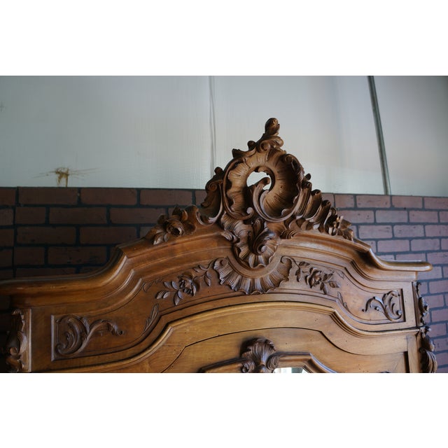 Magnificent Antique Single Door French Louis XV Rococo Armoire. This cabinet is in remarkable condition considering its...