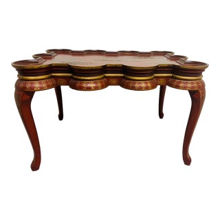 1970s Vintage Maitland-Smith Style Chinoiserie Coffee Table For Sale