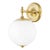 Hudson Valley Lighting Mark D. Sikes Sphere No.1 1-Light Wall Sconce, Aged Brass For Sale