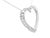 Contemporary 1950s White Gold Diamond Heart Pendant Necklace For Sale - Image 3 of 10