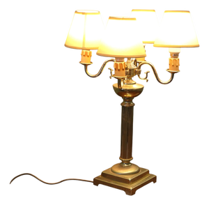 Large Brass 4-Branch Table Lamp, 1960s