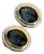 Nina Ricci Oval Gold-Tone/Rhinestone Clip Earrings For Sale