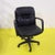 Office Chair in Black Faux Leather with Swivel Base and Wheels For Sale - Image 10 of 10
