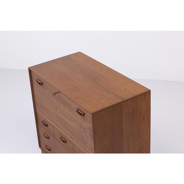 Brown Danish Secretary Cabinet in Teak by Hvidt and Mølgaard-Nielsen for Søborg Møbelfabrik, 1960s For Sale - Image 8 of 16