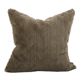 20 x 20 Angora Moss Pillow - Down Alternative Insert For Sale