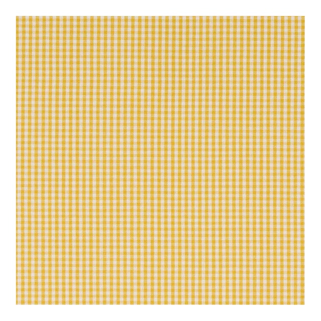 Sample - Schumacher Barnet Cotton Check Fabric in Yellow For Sale