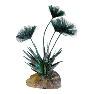 Brutalist Mid-Century Copper Flower Desk Sculpture