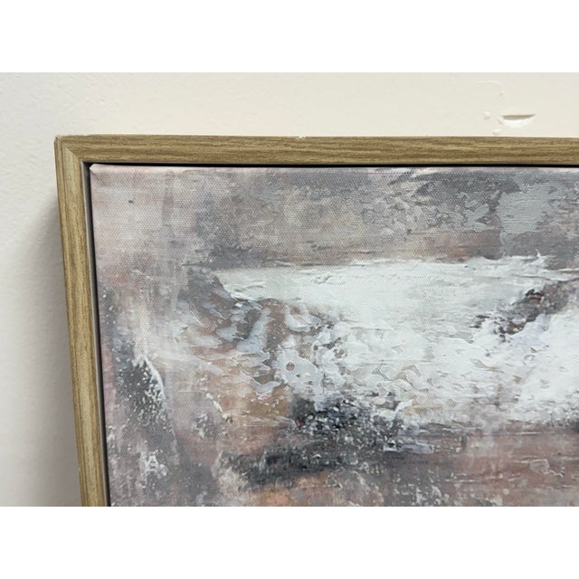 Burns Abstract Textured Print on Canvas, Framed For Sale - Image 4 of 12