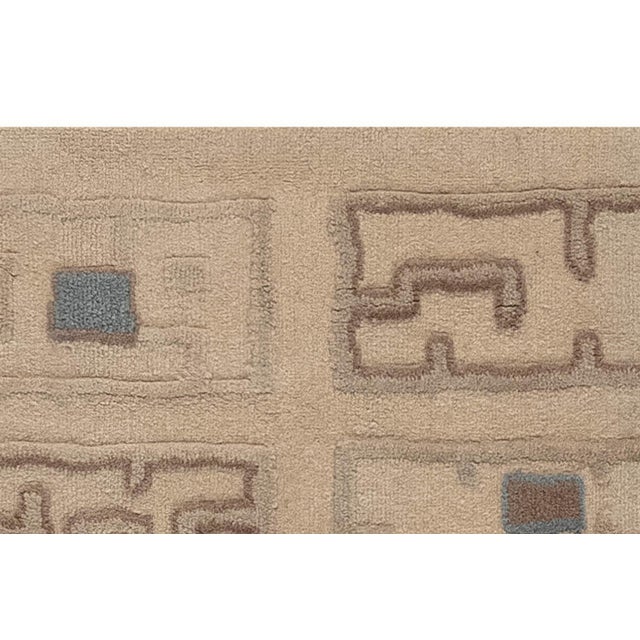 Modern Custom Art Deco High-Low Hand Knotted Rug by Doris Leslie Blau For Sale In New York - Image 6 of 7