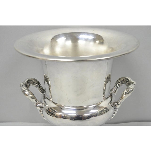 Silver Vintage Bristol Silver Plated Trophy Cup Urn Champagne Chiller Bar Ice Bucket For Sale - Image 8 of 17