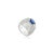 Boho Chic Carat&her Bold 925 Sterling Silver Ring With Blue Cubic Zirconia Size 6 For Sale - Image 3 of 12
