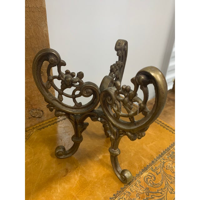 Vintage Brass Tripod Stand For Sale - Image 4 of 6