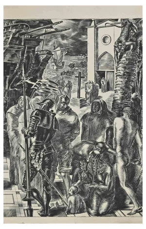 Unknown, The Departure From the Port, Original Etching, Early 20th Century
