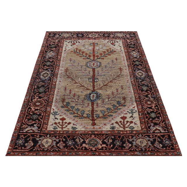 2010s Rug & Kilim’s Persian Bakshaish Style Rug in Beige-Brown With Floral Patterns For Sale - Image 5 of 7