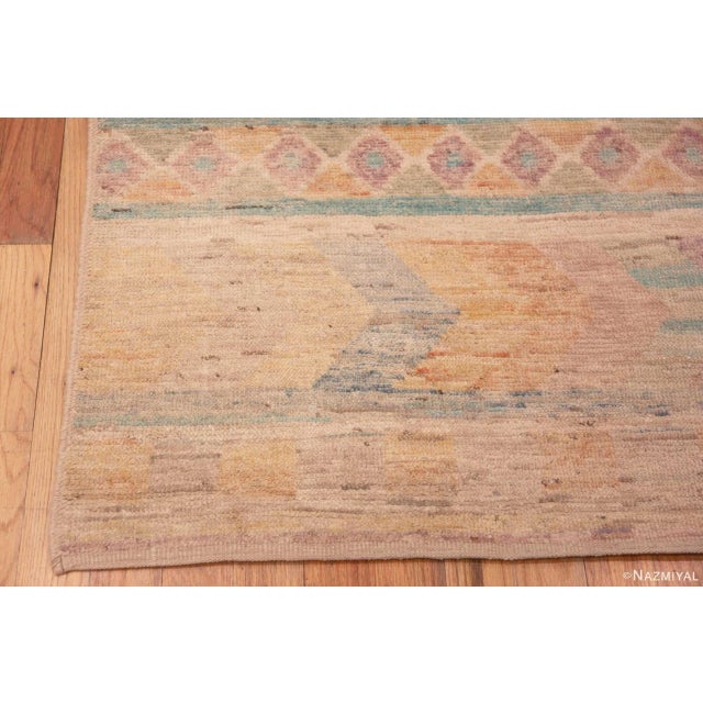 2020s Happy Colorful Tribal Geometric Modern Hallway Runner Rug For Sale - Image 5 of 7