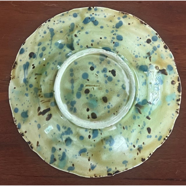 Antique Swedish Majolica Plate by Rörstrand , C. 1880's For Sale - Image 11 of 11
