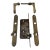 Austrian Brass Door Lock With Handles - 5 Piece Set For Sale