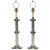 Silver Machine Age Cast Aluminum Lamps - A Pair For Sale - Image 8 of 8