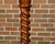 Wood English Turn of the Century Oak Barley Twist Floor Lamp with Quadripod Base For Sale - Image 7 of 9