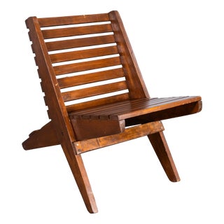 Folding Lounge Chair, 1950s For Sale