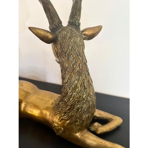 Metal Bronze Deers from Maison Jansen, 1970s, Set of 2 For Sale - Image 7 of 12